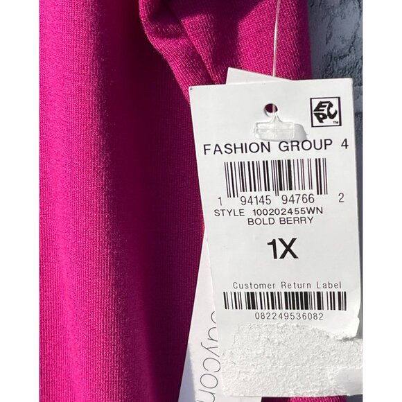 Bar III Womens Size 1X Sleeveless Berry Top Self Lined Rayon/Spandex Blend - Picture 7 of 8